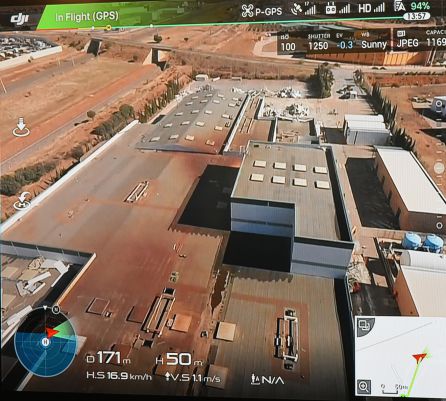 Imagen aérea de las obras en Ferrosolar Puertollano Imagen aérea de las obras en Ferrosolar Puertollano
