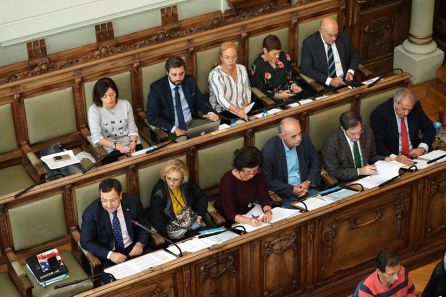 Concejales del Grupo Popular captados desde las gradas del público Concejales del Grupo Popular captados desde las gradas del público