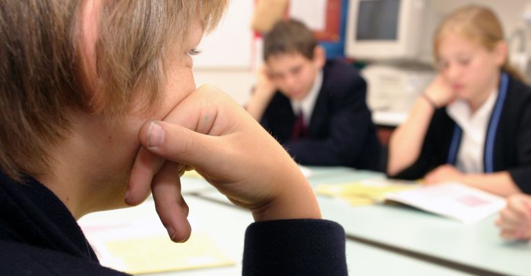 Un menor disléxico en clase Un menor disléxico en clase