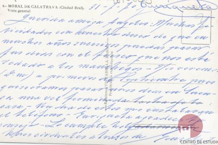 "Querida amiga Ángeles, muy pronto nos pondrán el teléfono" "Querida amiga Ángeles, muy pronto nos pondrán el teléfono"