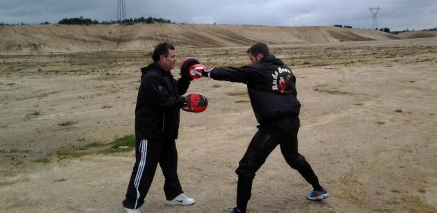 Alberto Piñeiro, el Piña, con Miki Sánchez, su entrenador Alberto Piñeiro, el Piña, con Miki Sánchez, su entrenador