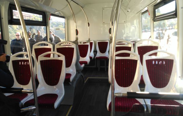 Interior de los nuevos autobuses urbanos Interior de los nuevos autobuses urbanos