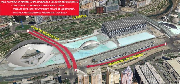 Recorrido del Maratón Valencia Trinidad Alfonso y afecciones al tráfico Recorrido del Maratón Valencia Trinidad Alfonso y afecciones al tráfico