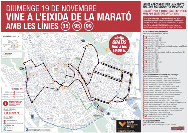 Líneas de la EMT afectadas por el Maratón Valencia Trinidad Alfonso de este domingo Líneas de la EMT afectadas por el Maratón Valencia Trinidad Alfonso de este domingo