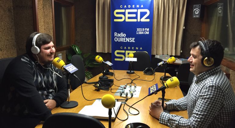 Francisco fraga en los estudios de Radio Ourense Francisco fraga en los estudios de Radio Ourense