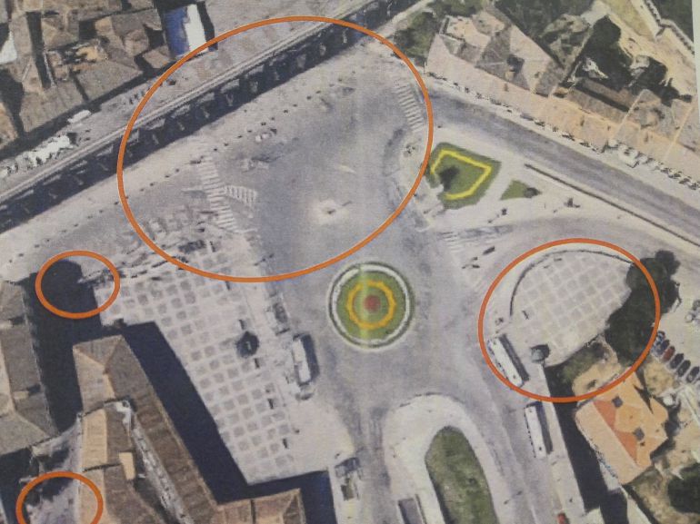 Plano de las obras que se acometerán en la Plaza de Artillería Plano de las obras que se acometerán en la Plaza de Artillería