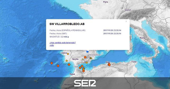 Se registra un terremoto en Villarrobledo | Radio Albacete | Cadena SER