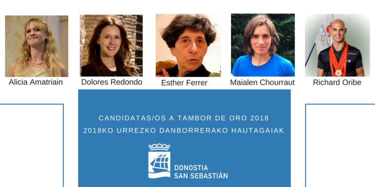 Imagen de los cinco candidatos al Tambor de Oro 2018. Imagen de los cinco candidatos al Tambor de Oro 2018.