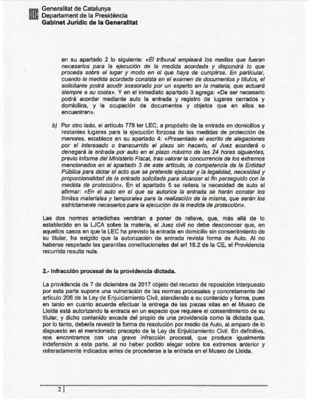Sixena: Méndez de Vigo retirarà el recurs presentat per la Generalitat per a què tornin les obres de Sixena a Lleida Sixena: Méndez de Vigo retirarà el recurs presentat per la Generalitat per a què tornin les obres de Sixena a Lleida