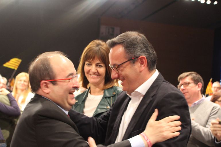 López Miras y Diego Conesa, con los candidatos de PP y PSOE en Cataluña López Miras y Diego Conesa, con los candidatos de PP y PSOE en Cataluña
