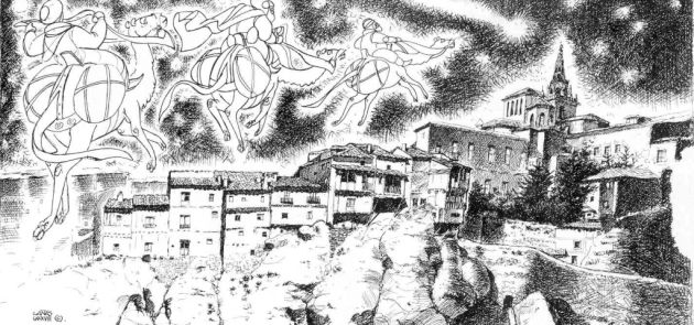 Ilustración navideña de Cuenca. Ilustración navideña de Cuenca.