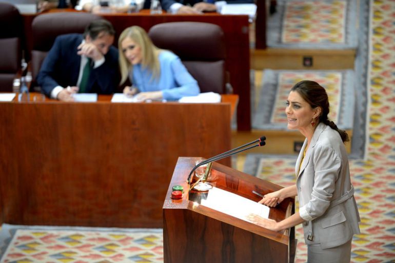 Lorena Ruiz-Huerta, portavoz del grupo parlamentario de Podemos Lorena Ruiz-Huerta, portavoz del grupo parlamentario de Podemos