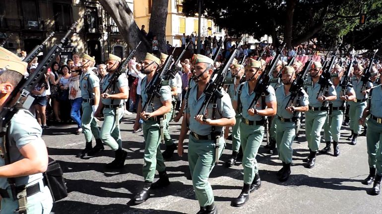Uno de los desfiles de los legionarios en la provincia de Málaga durante el último año Uno de los desfiles de los legionarios en la provincia de Málaga durante el último año