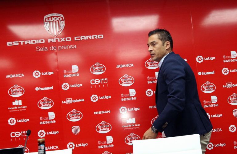 Francisco en la sala de prensa del Anxo Carro. Francisco en la sala de prensa del Anxo Carro.