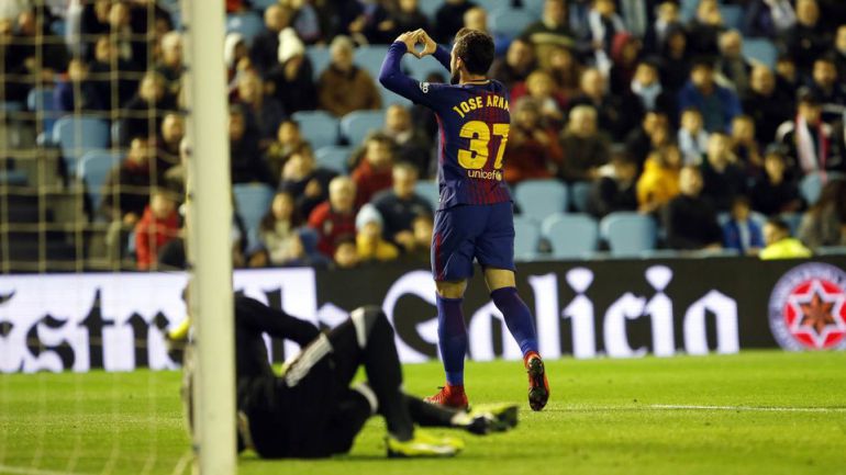 Arnáiz celebra su gol en 'Balaidos' Arnáiz celebra su gol en 'Balaidos'