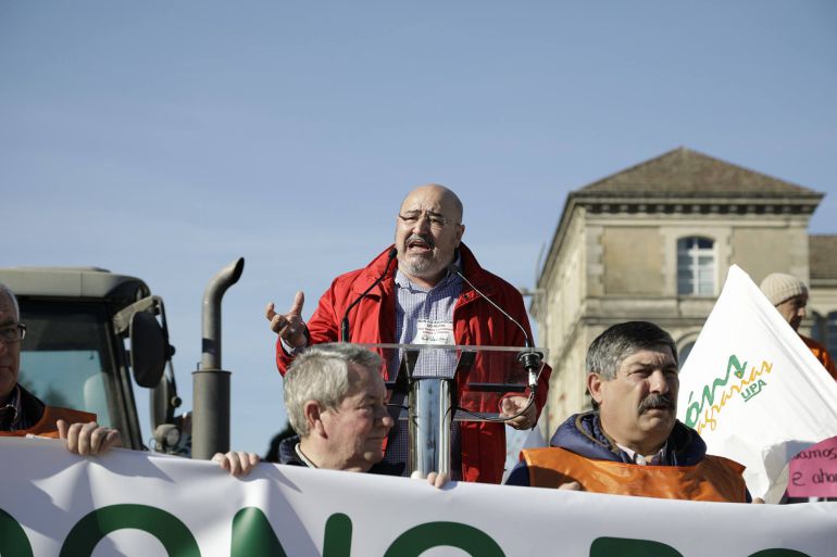 Roberto García (UUAA), en una protesta Roberto García (UUAA), en una protesta