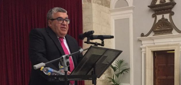 José Vicente Ávila durante su pregón nazareno de 2017. José Vicente Ávila durante su pregón nazareno de 2017.