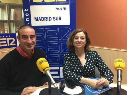 Carmen Lara, técnico de emprendimiento en el CIFE, (d) y José Luis Heras, gerente de TCH Topografía Carmen Lara, técnico de emprendimiento en el CIFE, (d) y José Luis Heras, gerente de TCH Topografía