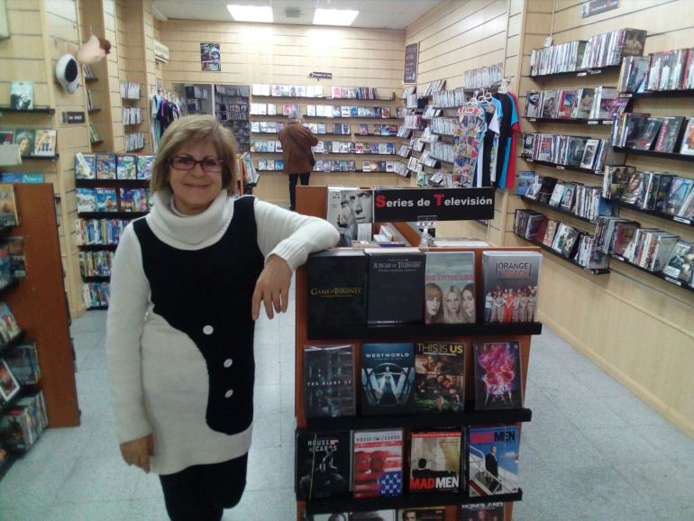 Marcia en Ficciones, su videoclub de la calle Juanelo de Madrid Marcia en Ficciones, su videoclub de la calle Juanelo de Madrid