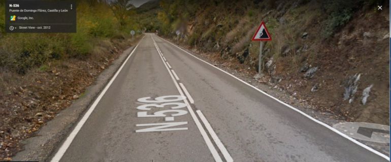 Los desprendiientos son constantes en la N-536 Los desprendiientos son constantes en la N-536