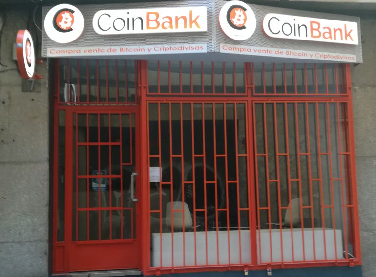 Imagen de una sucursal de intercambio de bitcoin en Salamanca. Imagen de una sucursal de intercambio de bitcoin en Salamanca.