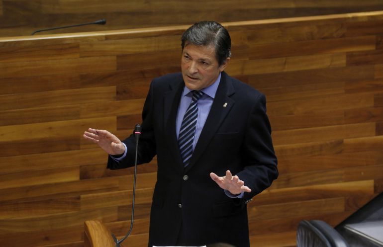 El presidente durante su intervención en el pleno de la Junta general. El presidente durante su intervención en el pleno de la Junta general.