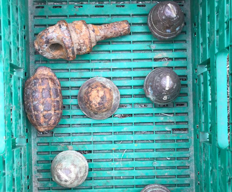 Los artefactos han sido localizados en un camión procedente de Francia Los artefactos han sido localizados en un camión procedente de Francia