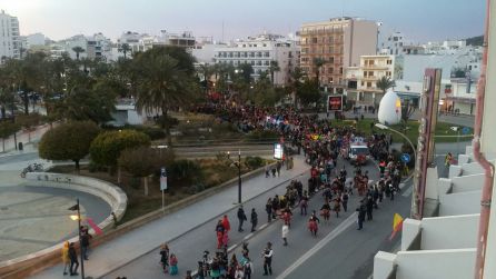 Un momento durante la rúa de Sant Antoni Un momento durante la rúa de Sant Antoni