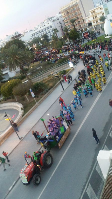Un momento durante la rúa de Sant Antoni Un momento durante la rúa de Sant Antoni