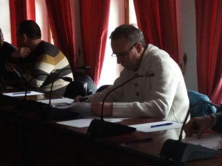 Antonio Sánchez durante su última sesión plenaria Antonio Sánchez durante su última sesión plenaria