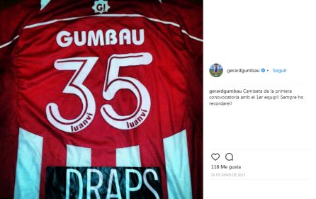 Gumbau presumía así hace cuatro años de su debut con el primer equipo 'blanquivermell' Gumbau presumía así hace cuatro años de su debut con el primer equipo 'blanquivermell'