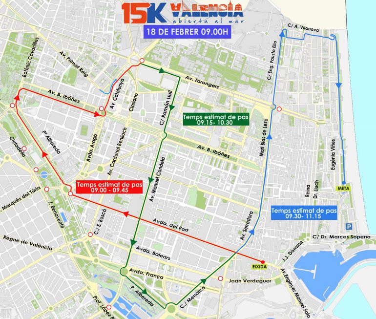 Cortes de tráfico este domingo por la carrera 15k Cortes de tráfico este domingo por la carrera 15k