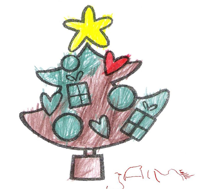 Así colorea un árbol de navidad Jaime, un niño con daltonismo Así colorea un árbol de navidad Jaime, un niño con daltonismo