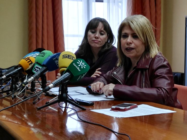 Mamen Sánchez, alcaldesa de Jerez, durante una rueda de prensa Mamen Sánchez, alcaldesa de Jerez, durante una rueda de prensa