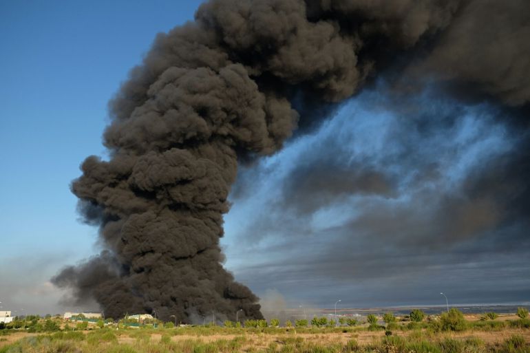 Nube tóxica de la planta de residuos de Chiloeches Nube tóxica de la planta de residuos de Chiloeches