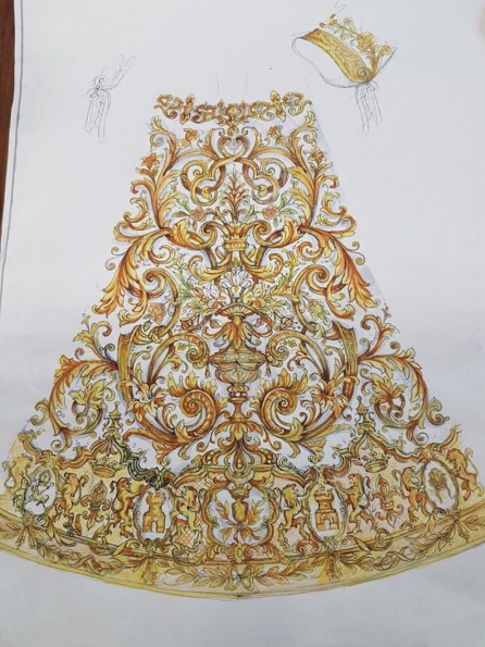 Saya de coronación de la Virgen de la Esperanza Saya de coronación de la Virgen de la Esperanza