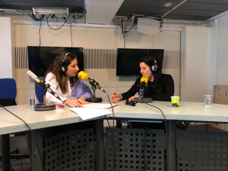 María Pagés con Puri Beltrán, durante la entrevista María Pagés con Puri Beltrán, durante la entrevista