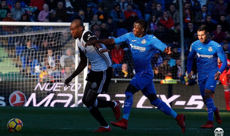 Kondogbia, en el Getafe-Valencia. Kondogbia, en el Getafe-Valencia.