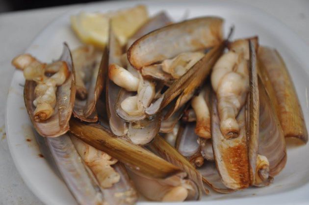 Navajas a la plancha de Porto de Rinlo Navajas a la plancha de Porto de Rinlo