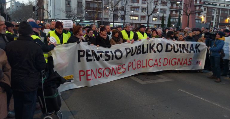 Manifestación de pensionistas en Vitoria Manifestación de pensionistas en Vitoria
