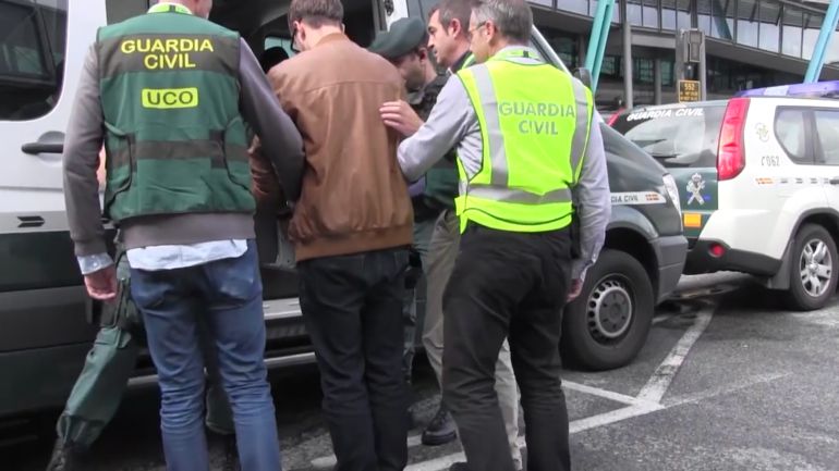 Detención de Patrick Nogueira a su llegada a España Detención de Patrick Nogueira a su llegada a España