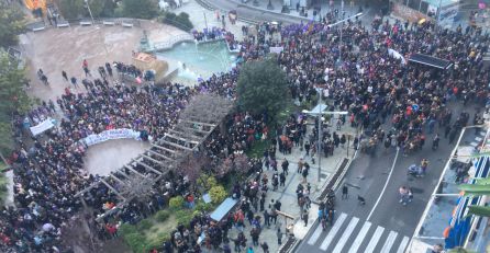 Vista aérea de la manifestación del 8 de Marzo en Jaén. Vista aérea de la manifestación del 8 de Marzo en Jaén.