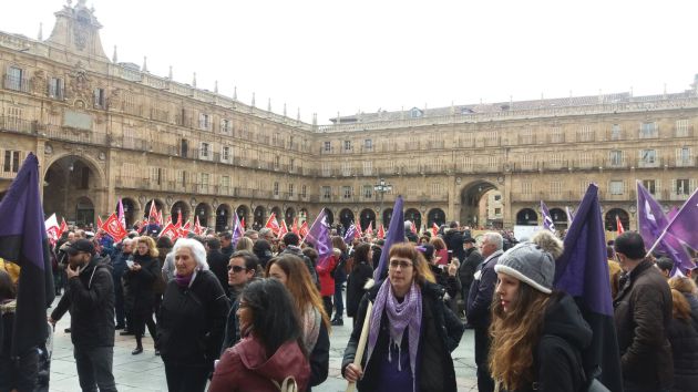 Los estudiantes, el Rectorado, la Plaza Mayor, las calles de Salamanca... llenas de feminismo Los estudiantes, el Rectorado, la Plaza Mayor, las calles de Salamanca... llenas de feminismo