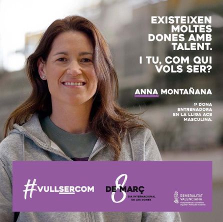 Montañana es una de las mujeres elegidas como ejemplo por la Generalitat valencia en su campaña institucional del 8 de marzo Montañana es una de las mujeres elegidas como ejemplo por la Generalitat valencia en su campaña institucional del 8 de marzo