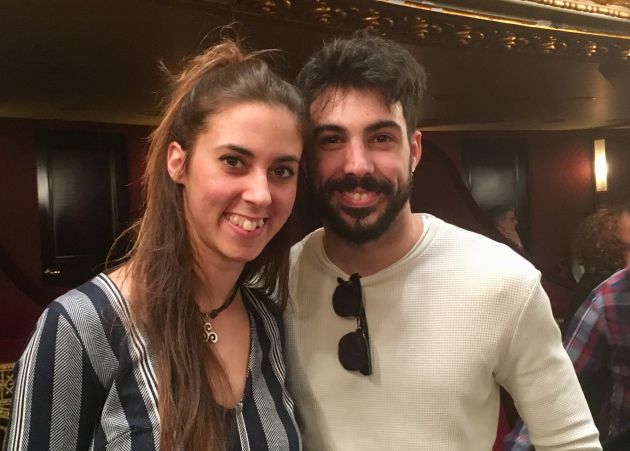 Andrés Cruz y Lorena González, ubicados en la última fila del patio de butacas del Liceo de Barcelona Andrés Cruz y Lorena González, ubicados en la última fila del patio de butacas del Liceo de Barcelona