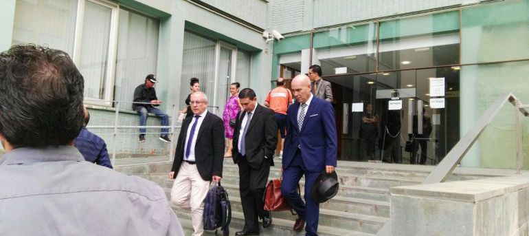 Los abogados defensores saliendo del Juzgado a finales de 2017 Los abogados defensores saliendo del Juzgado a finales de 2017