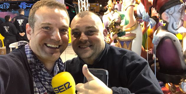 Sergio Gómez, el artistas que ha logrado indultar su ninot infantil, en la falla Beteró Sergio Gómez, el artistas que ha logrado indultar su ninot infantil, en la falla Beteró