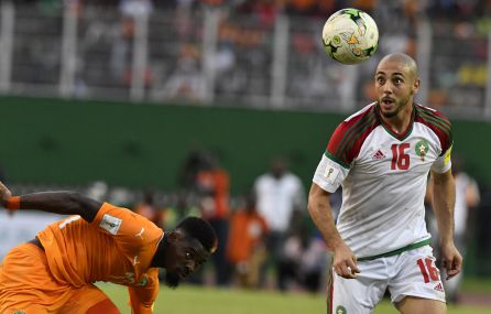 Noureddine Amrabat el pasado noviembre durante el encuentro contra Costa de Marfil disputado en el estadio Felix Houphouet-Boigny de Abidjan Noureddine Amrabat el pasado noviembre durante el encuentro contra Costa de Marfil disputado en el estadio Felix Houphouet-Boigny de Abidjan