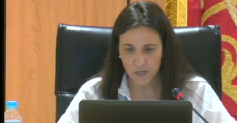 Tatiana Jiménez en el pleno municipal de San Sebastián de los Reyes Tatiana Jiménez en el pleno municipal de San Sebastián de los Reyes