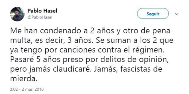 Pablo Hasel: “Mis canciones son una rabia legítima ante quienes nos están negando derechos fundamentales”: “Mis canciones son una rabia legítima ante quienes nos están negando derechos fundamentales” Pablo Hasel: “Mis canciones son una rabia legítima ante quienes nos están negando derechos fundamentales”: “Mis canciones son una rabia legítima ante quienes nos están negando derechos fundamentales”